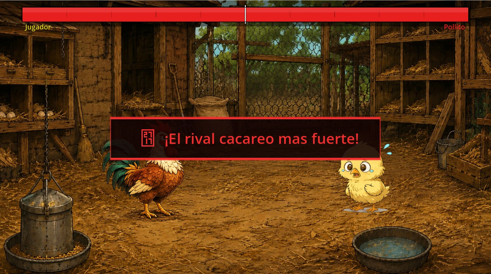 Cluck Battle round result after the rival clucked louder