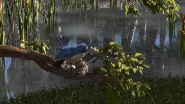 Source image for Shrek 1 - Fiona sings to bird, line 3