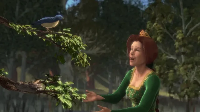 Source image for Shrek 1 - Fiona sings to bird, line 4