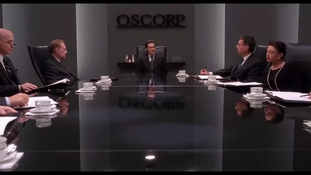 Source image for Spiderman (2002) - Oscorp Board Room Meeting, line 3