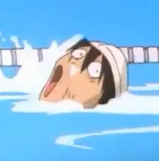 Source image for Kintaro Swimming, line 2
