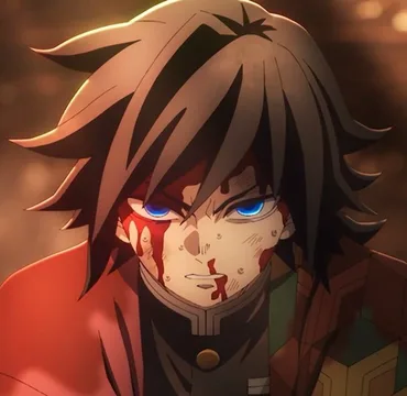 Source image for Demon Slayer - Tanjiro & Giyu vs Akaza, line 4