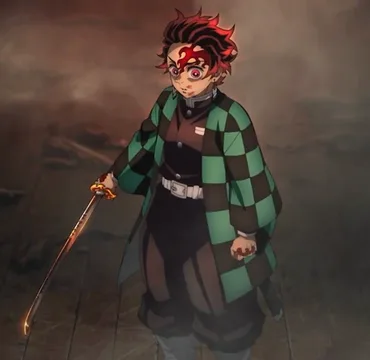 Source image for Demon Slayer - Tanjiro & Giyu vs Akaza, line 8